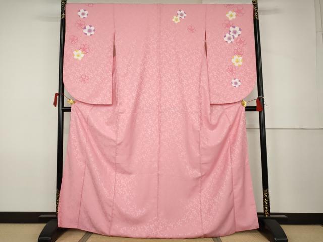 平和屋着物●小振袖 二尺袖 舞桜 金彩 洗える着物 AABK1729cs