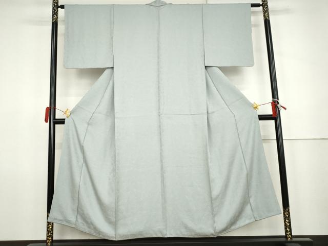 平和屋着物●上質な色無地 草花地紋 秘色色 正絹 逸品 AABK1733cs