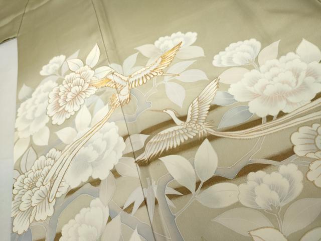 平和屋着物●豪華色留袖 駒刺繍 鳳凰草花文 暈し染め 正絹 逸品 AABK1736cs