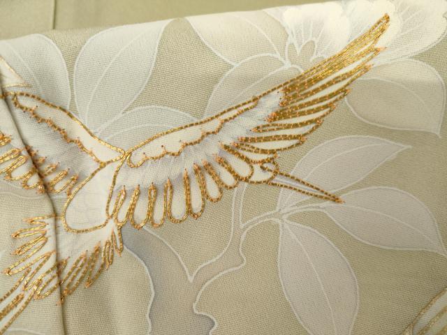平和屋着物●豪華色留袖 駒刺繍 鳳凰草花文 暈し染め 正絹 逸品 AABK1736cs