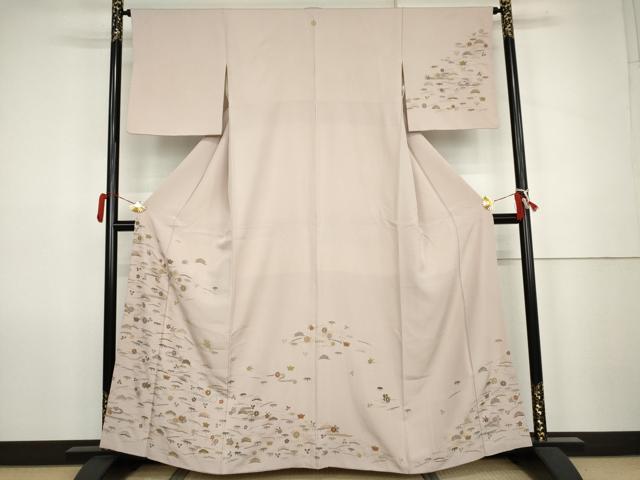 平和屋着物●訪問着 総刺繍 松竹梅文 金糸 ますいわ屋扱い 正絹 逸品 AABK1737cs