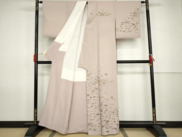 平和屋着物●訪問着 総刺繍 松竹梅文 金糸 ますいわ屋扱い 正絹 逸品 AABK1737cs