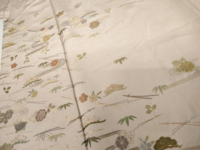 平和屋着物●訪問着 総刺繍 松竹梅文 金糸 ますいわ屋扱い 正絹 逸品 AABK1737cs