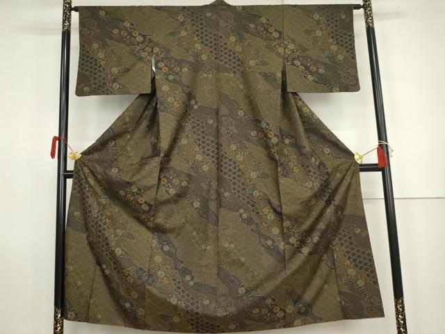 平和屋着物●本場大島紬 染大島 辻が花 正絹 逸品 AABK1747cs