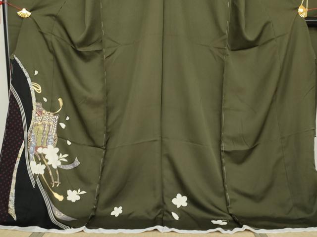 平和屋着物●豪華振袖 御所車花文 金彩 仮絵羽 逸品 未使用 AABK1752cs