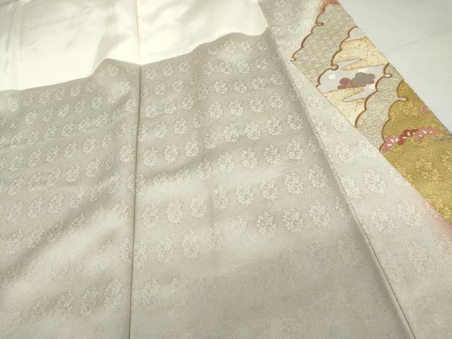 平和屋着物●豪華色留袖 駒刺繍 雪輪草花文 暈し染め 金彩 正絹 逸品 AABK1768cs
