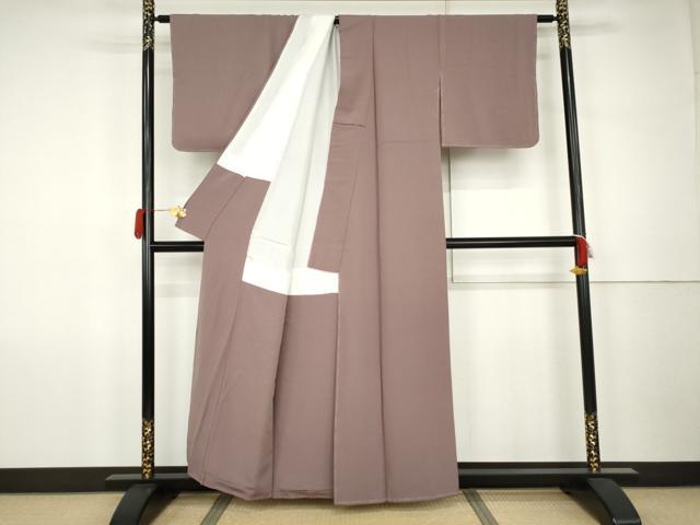 平和屋着物●上質な色無地 浅紫色 正絹 逸品 未使用 AABK1772cs