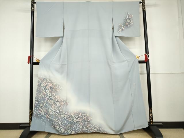 平和屋着物●越後十日町の一流染匠 桐屋・翠山工房 訪問着 辻が花 暈し染め やまと誂製 正絹 逸品 AABK1774cs
