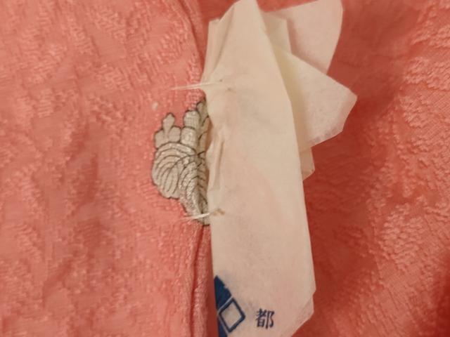 平和屋着物●上質な色無地 南天地紋 紅梅色 ロング丈 正絹 逸品 未使用 AABK1804cs