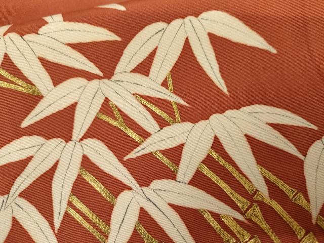 平和屋着物●訪問着 駒刺繍 笹竹文 正絹 逸品 AABK1806cs