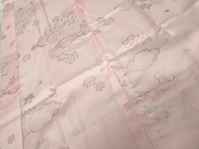 平和屋着物●振袖用長襦袢 無双仕立て 雲重ね舞桜地紋 洗える着物 AABK1809cs