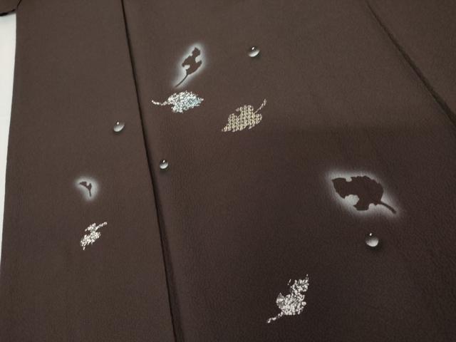 平和屋着物●訪問着 舞葉文 水玉 暈し染め 正絹 逸品 AABK1810cs