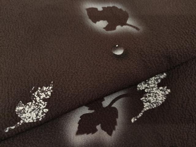 平和屋着物●訪問着 舞葉文 水玉 暈し染め 正絹 逸品 AABK1810cs