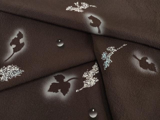平和屋着物●訪問着 舞葉文 水玉 暈し染め 正絹 逸品 AABK1810cs