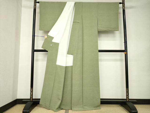 平和屋着物●江戸小紋 彫士:住田双光・染士:服部光擴 立波文 正絹 逸品 AABK1842ck