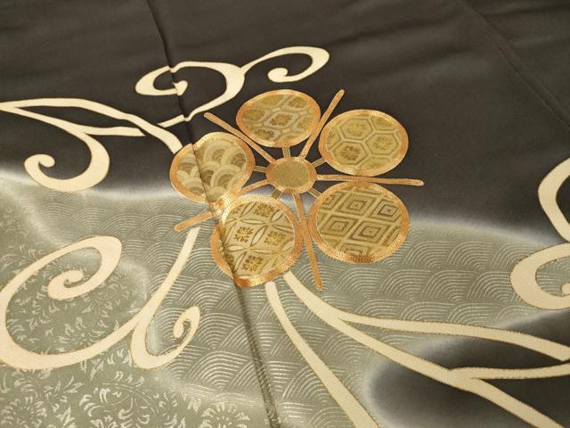 平和屋着物●訪問着 駒刺繍 水車 暈し染め 金銀彩 正絹 逸品 AABK1846ck