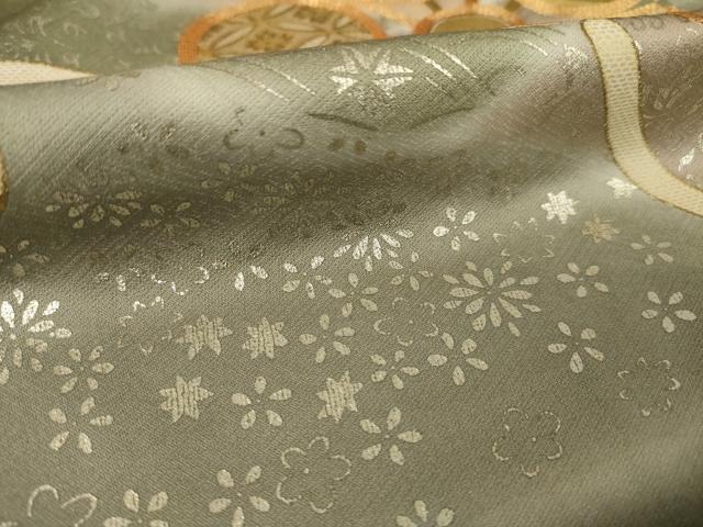 平和屋着物●訪問着 駒刺繍 水車 暈し染め 金銀彩 正絹 逸品 AABK1846ck