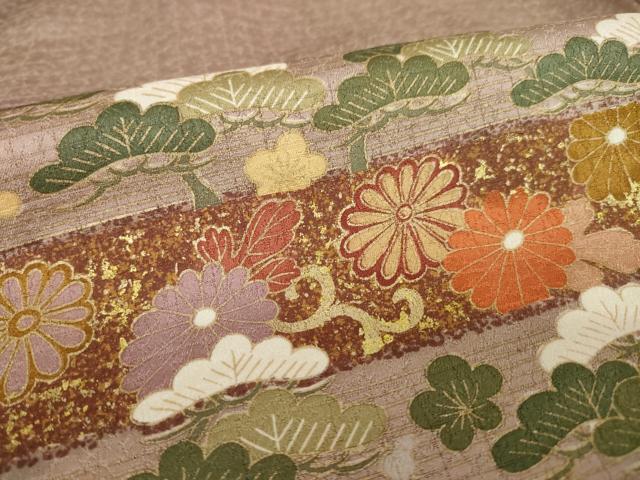 平和屋着物●豪華色留袖 駒刺繍 吉祥文 正絹 逸品 AABK1864ck