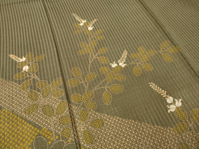 平和屋着物●訪問着 枝花文 金彩 正絹 逸品 AABK1867ck