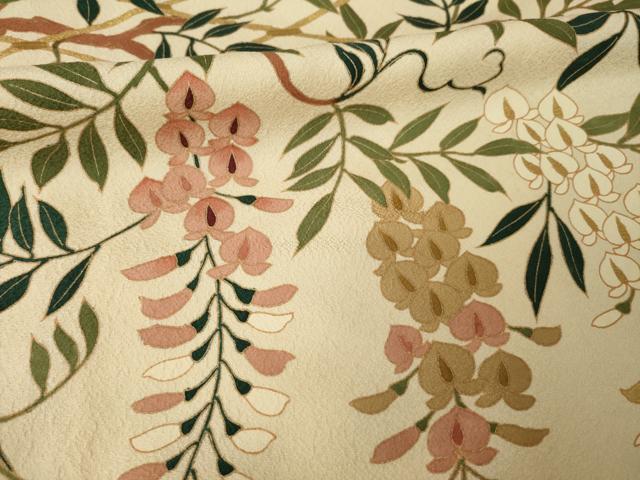 平和屋着物●ファッションデザイナー 花井幸子 訪問着 雲重ね文 正絹 逸品 AABK1884ck
