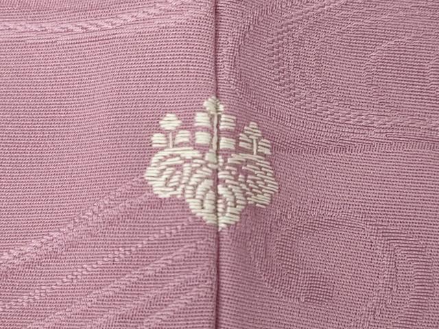 平和屋着物●上質な色無地 流水地紋 紅藤色 正絹 逸品 AABK1902ck