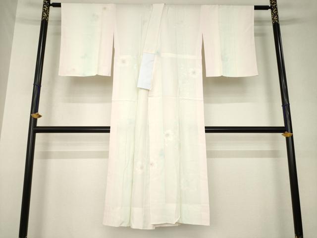 平和屋着物●長襦袢 無双仕立て 枝花文 正絹 逸品 AABK1903ck