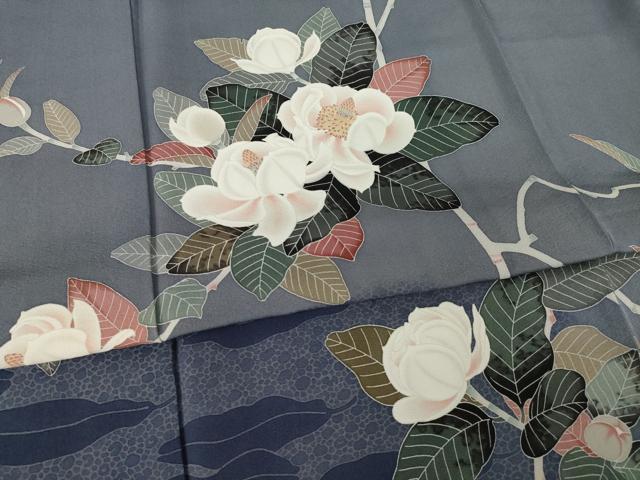 平和屋着物●本加賀友禅作家 木村州宏 訪問着 枝花文 正絹 逸品 AABK1907ck