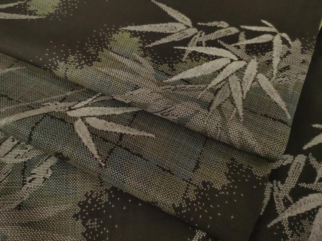 平和屋着物●本場大島紬 9マルキ 総絣 笹竹文 正絹 逸品 AABK1915ck