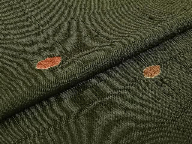 平和屋着物▽生紬 単衣 絞り 丸文 正絹 逸品 AABK1926jh