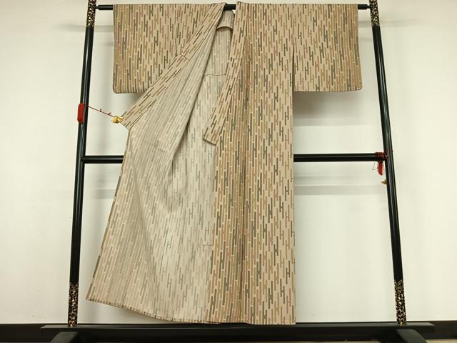 平和屋着物▽小紋 単衣 霞文 洗える着物 AABK1929jh