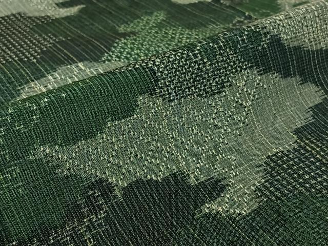 平和屋着物▽絹蚕紬 単衣 霞文 証紙付き 正絹 逸品 AABK1939jh
