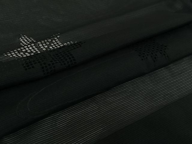 平和屋着物▽羽織 スリーシーズン 春夏秋 塵除け 竜田川文 黒地 正絹 逸品 AABK1950jh