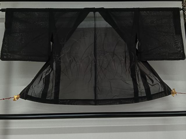 平和屋着物▽羽織 スリーシーズン 春夏秋 塵除け 草葉文 正絹 逸品 未使用 AABK1955jh