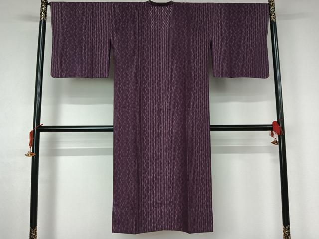 平和屋着物▽京都西陣・想屋謹製 道行コート スリーシーズン 春夏秋 塵除け 縞 ロング丈 正絹 逸品 未使用 AABK1957jh