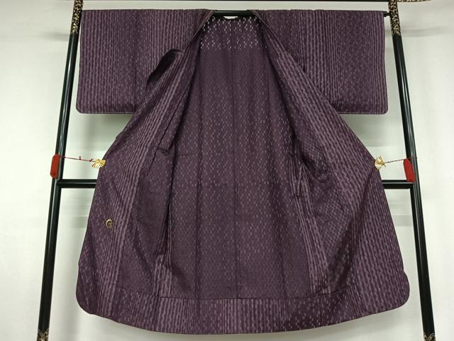 平和屋着物▽京都西陣・想屋謹製 道行コート スリーシーズン 春夏秋 塵除け 縞 ロング丈 正絹 逸品 未使用 AABK1957jh