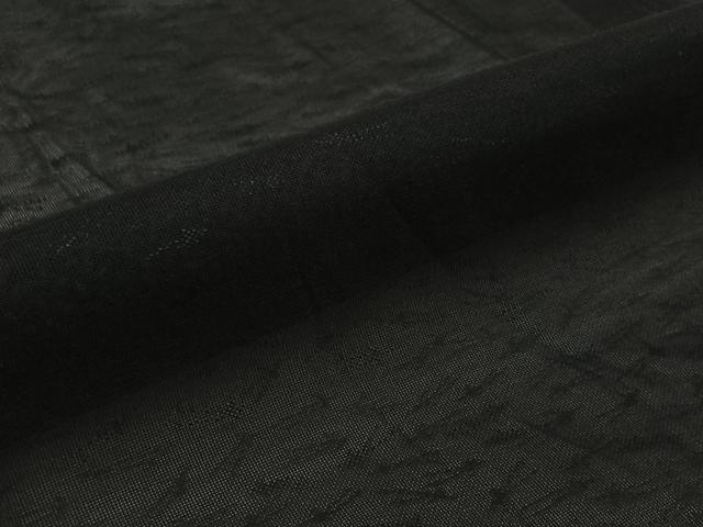 平和屋着物▽羽織 スリーシーズン 春夏秋 塵除け 敷松葉文 黒地 正絹 逸品 AABK1967jh