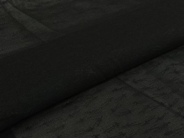 平和屋着物▽羽織 スリーシーズン 春夏秋 塵除け 敷松葉文 黒地 正絹 逸品 AABK1967jh