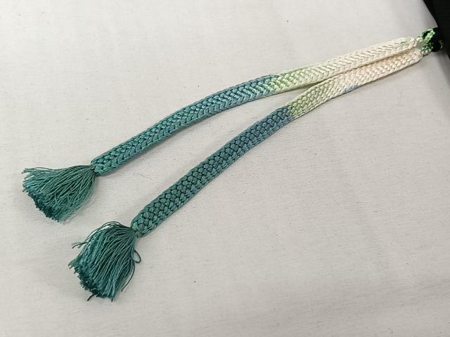 平和屋着物▽羽織 スリーシーズン 春夏秋 塵除け 草葉文 黒地 正絹 逸品 AABK1987jh