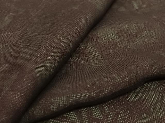 平和屋着物▽上質な小紋 無双 紗袷 紗×紗 型染め 風景流水花文 正絹 逸品 AABK1993jh
