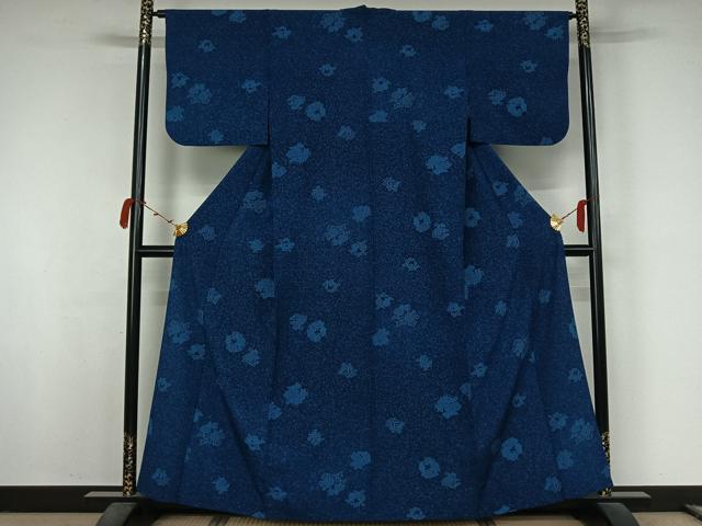 平和屋着物▽小紋 単衣 草花文 さんび謹製 洗える着物 AABK2024jh