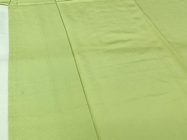 平和屋着物▽上質な色無地 単衣 若芽色 正絹 逸品 AABK2050jh
