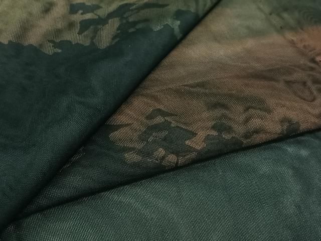 平和屋着物▽訪問着 無双 紗袷 紗×紗 風景文 暈し染め 正絹 逸品 未使用 AABK2055jh