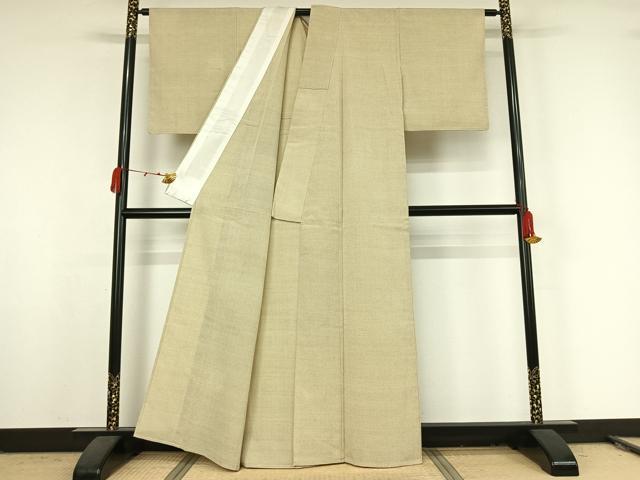 平和屋着物▽本塩沢 単衣 蚊絣 正絹 逸品 AABK2069jh