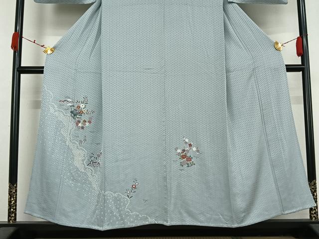 平和屋着物▽訪問着 単衣 風景花籬文 金彩 正絹 逸品 AABK2073jh