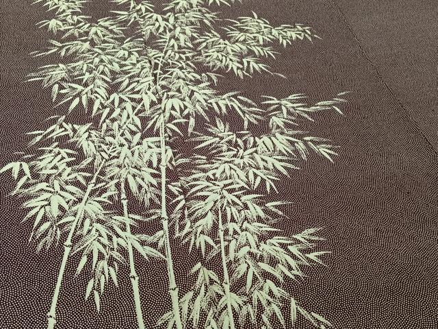 平和屋着物▽訪問着 江戸小紋 単衣 笹竹文 鮫小紋柄 正絹 逸品 AABK2077jh