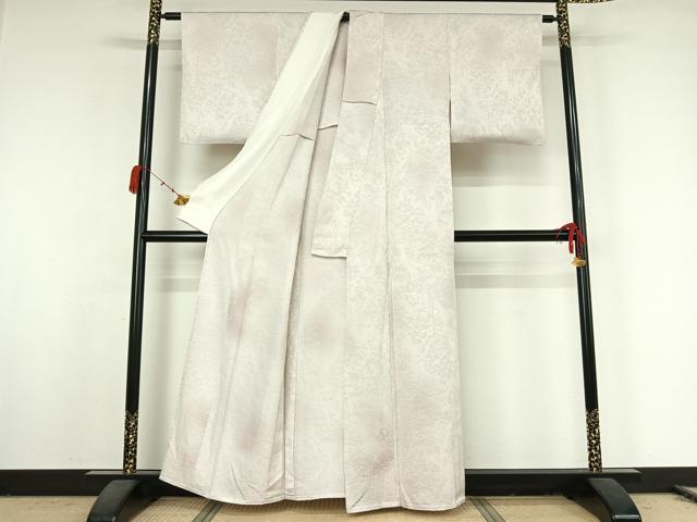 平和屋着物▽上質な小紋 単衣 霞文 正絹 逸品 AABK2078jh