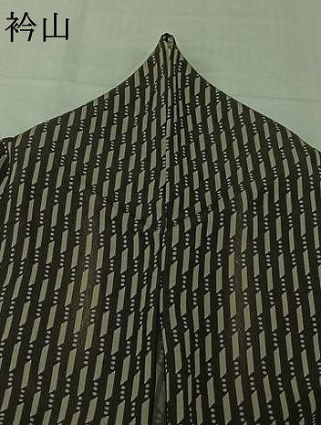 平和屋着物▽上質な小紋 単衣 幾何学文様 正絹 逸品 AABK2080jh