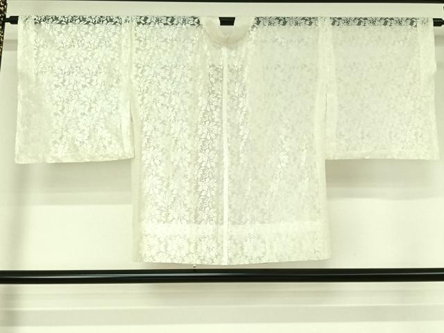 平和屋着物▽羽織 スリーシーズン 春夏秋 塵除け 草花文 総レース 銀糸 洗える着物 AABK2107jh