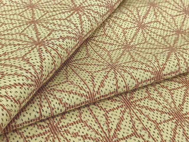 平和屋着物▽上質な紬 単衣 麻の葉文様 正絹 逸品 AABK2115jh