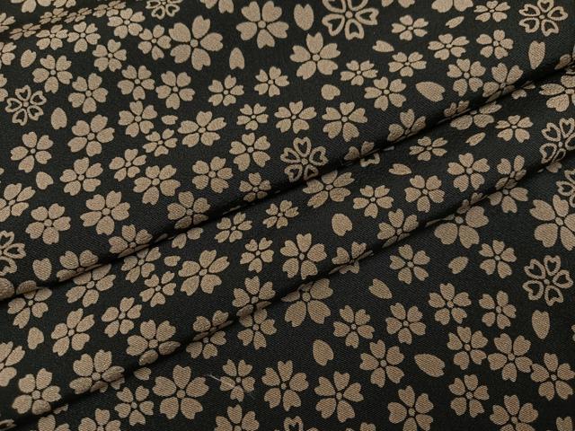 平和屋着物●上質な小紋 夜桜 黒地 正絹 逸品 未使用 AABK2126ph